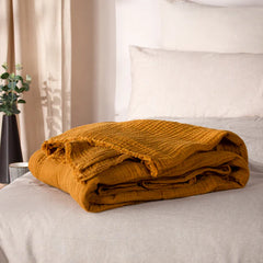Lark Muslin Cotton Throw - 130 x 180cm