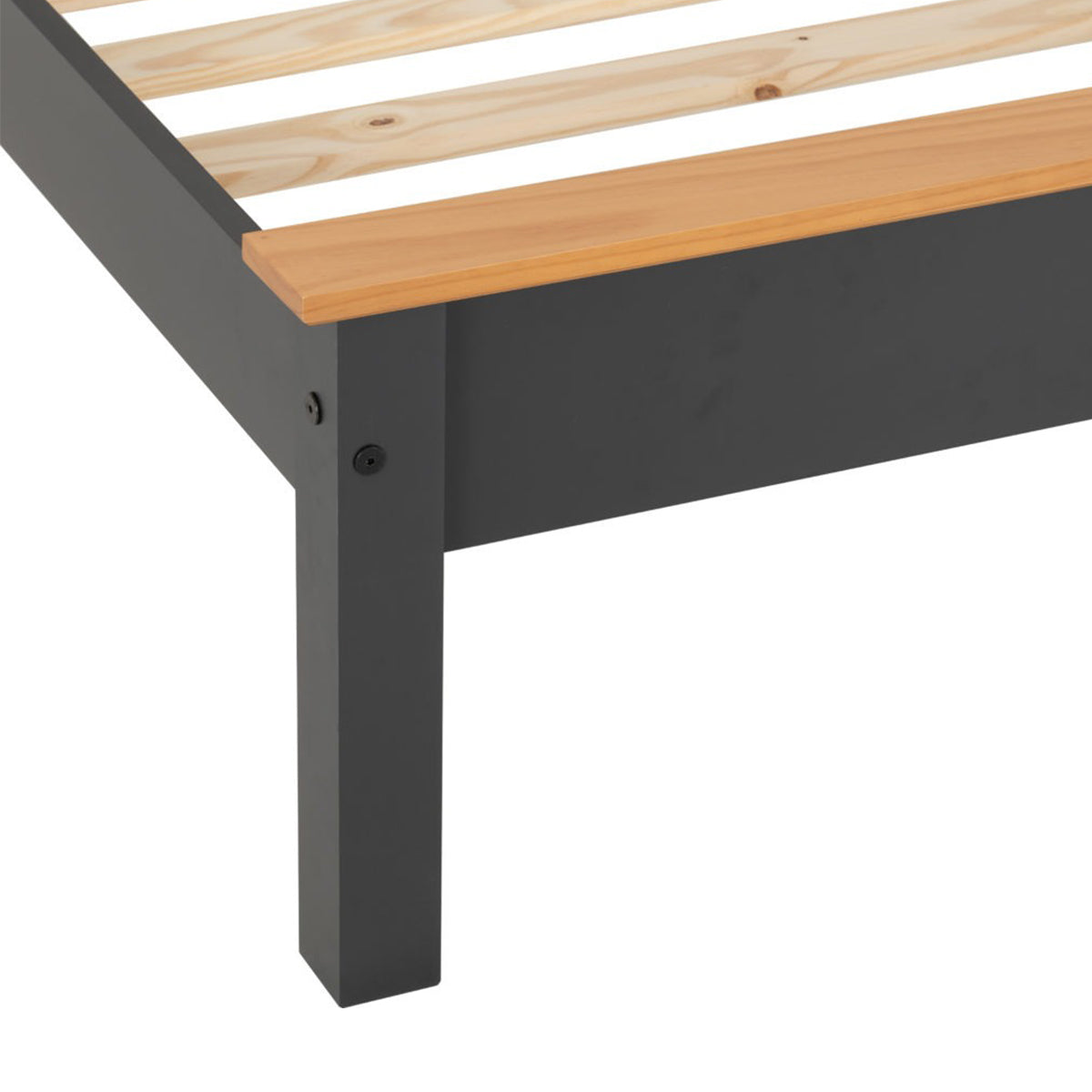 Monaco 3FT Bed Low Foot End - Grey/Oak Effect Home Done