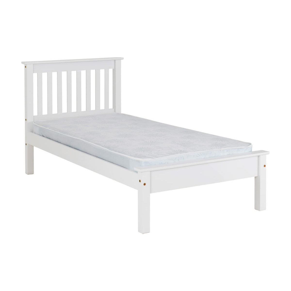 Monaco 3FT Bed Low Foot End - White