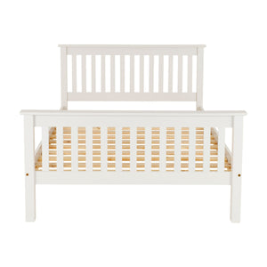 Monaco 4FT Bed High Foot End - White