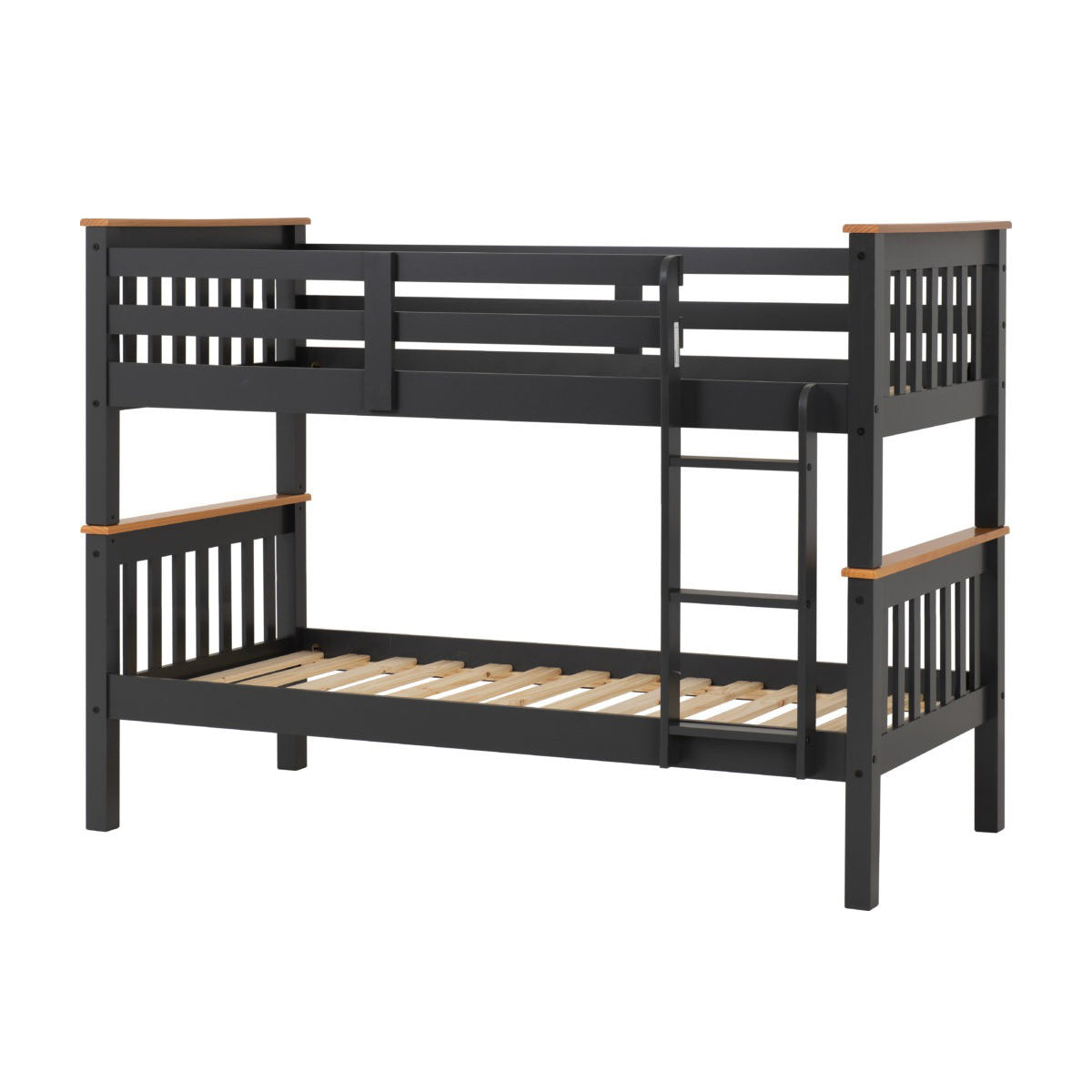 Neptune 3FT Bunk Bed - Grey/Oak Effect