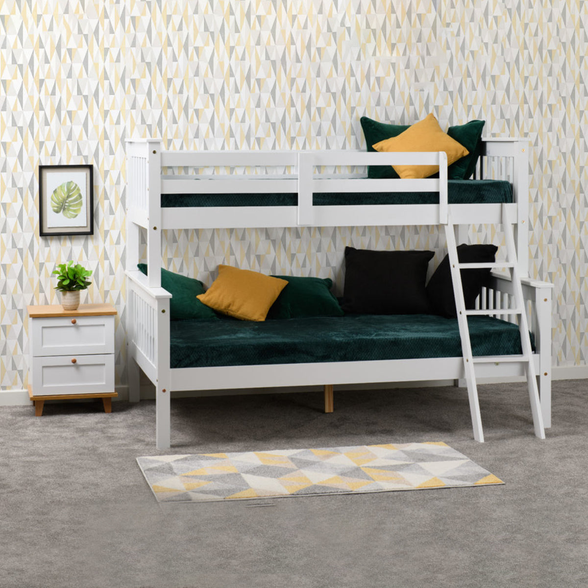 Neptune Triple Sleeper Bunk Bed - White