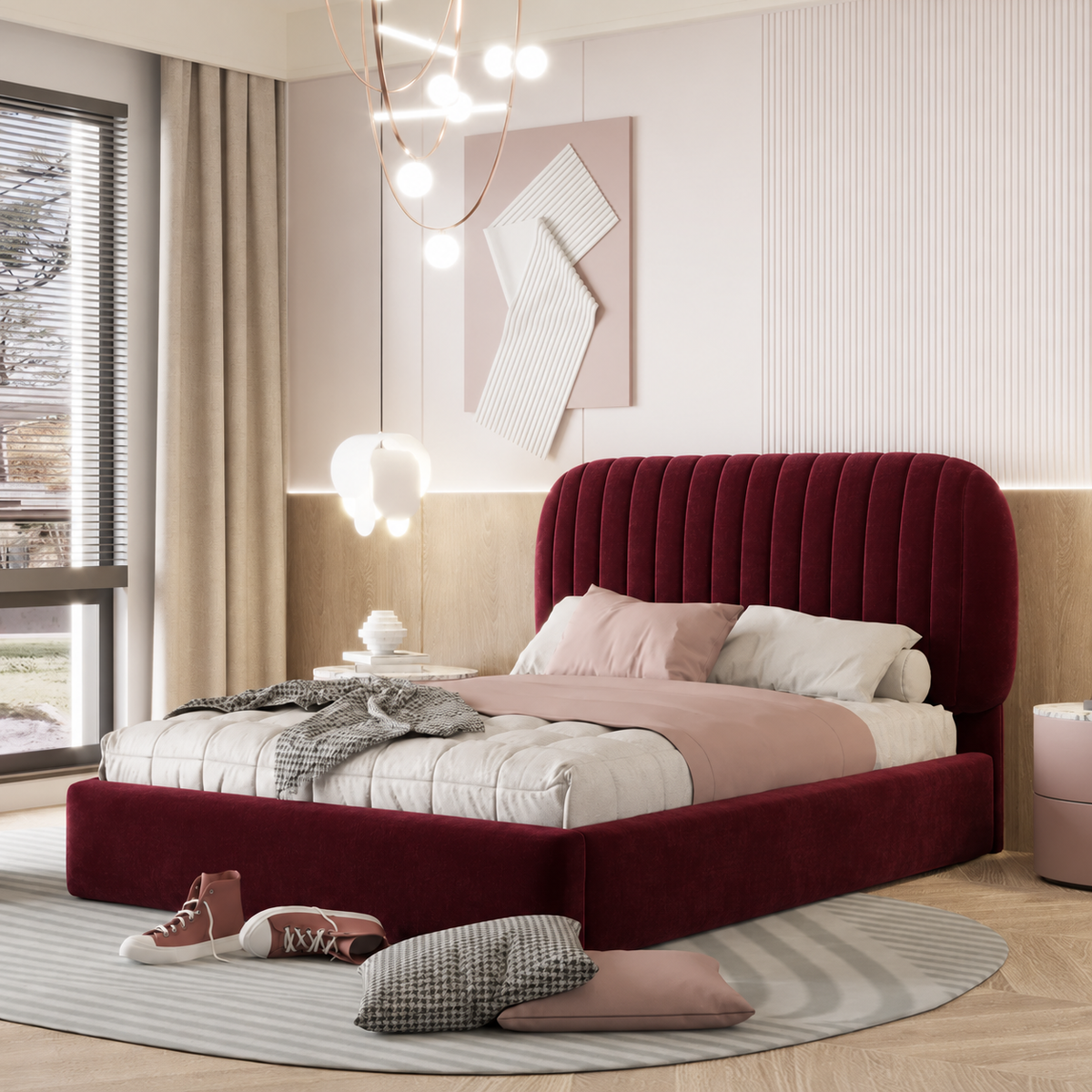 Plush Velvet Burgundy