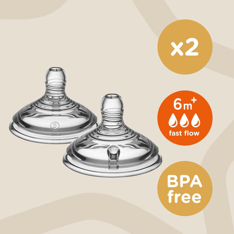 Tommee Tippee Closer to Nature 2x Fast Flow Teat