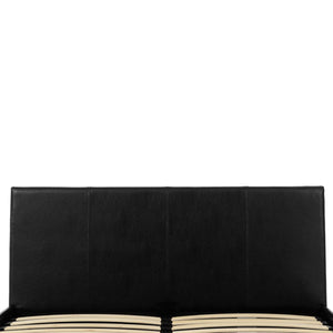 Waverley 4FT6 Storage Bed - Black Faux Leather