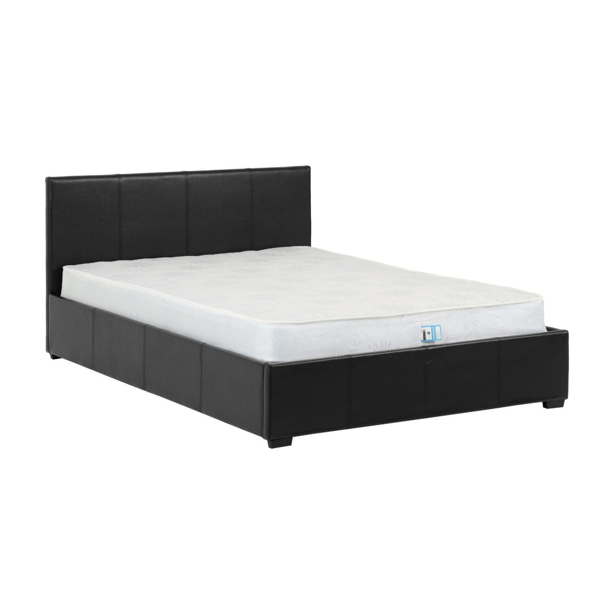 Waverley 4FT Storage Bed - Black Faux Leather