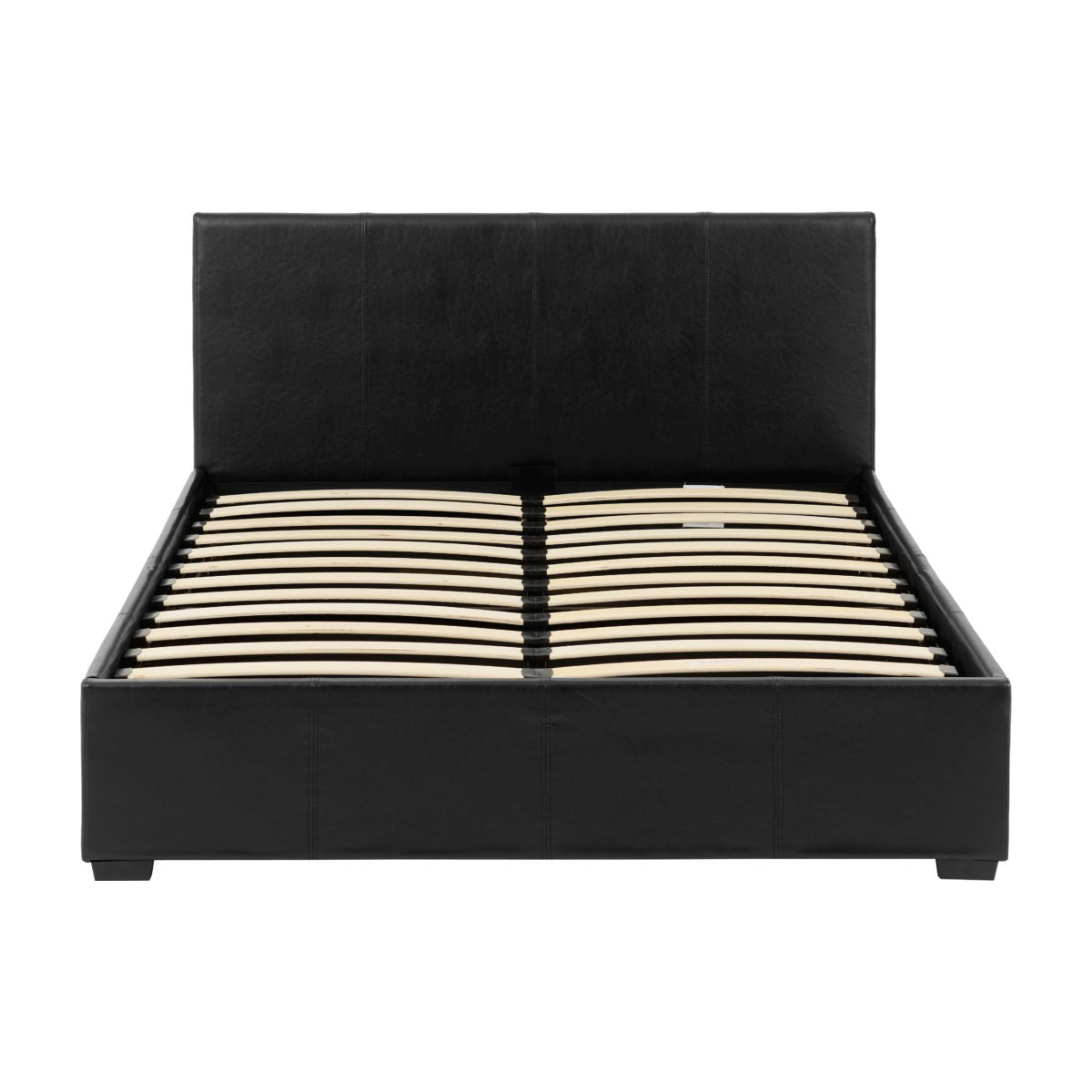 Waverley 5FT Storage Bed - Black Faux Leather