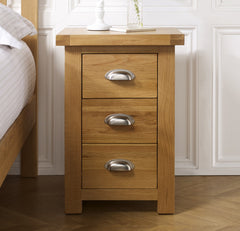 Woburn Large 3 Drawer Bedside Oak