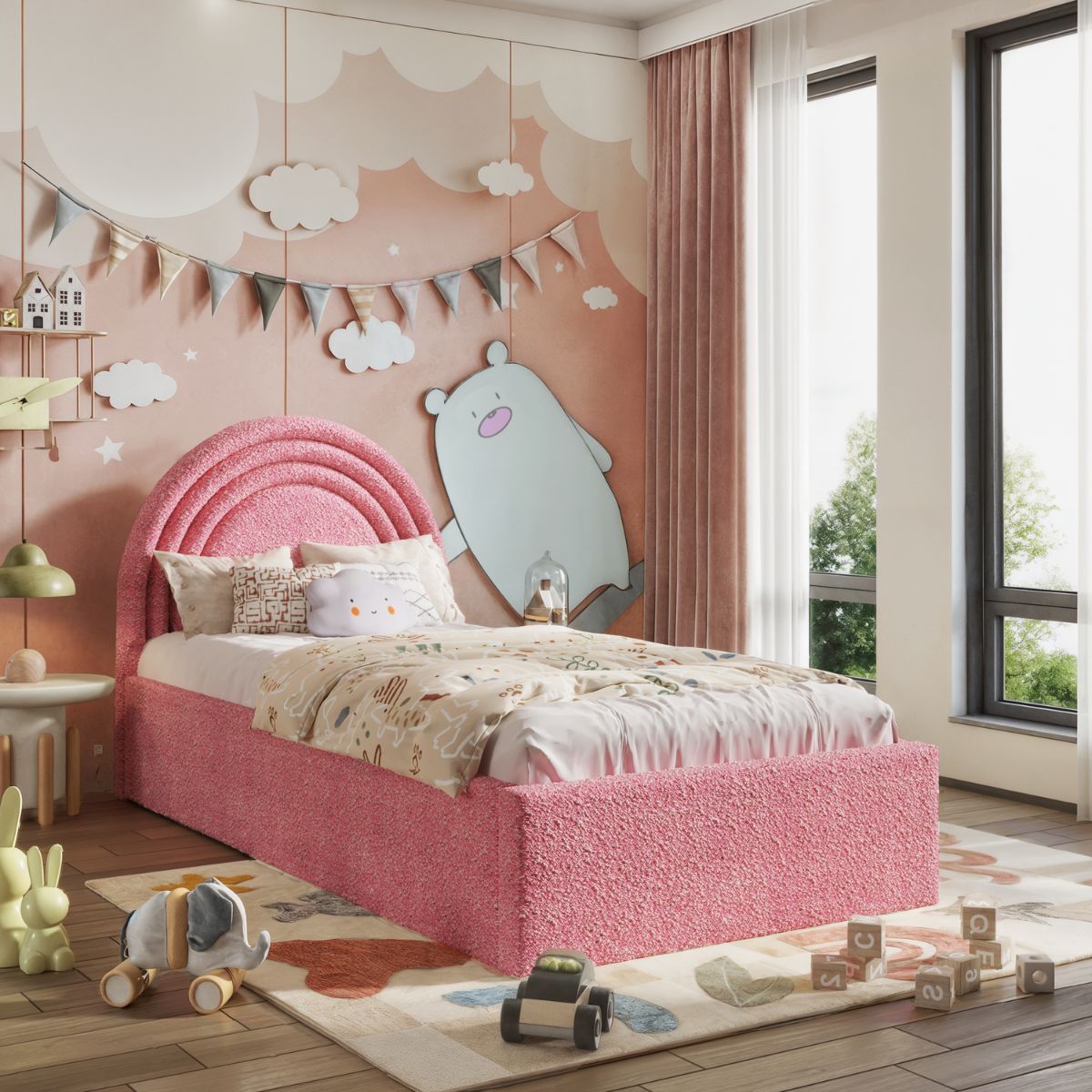 Single (3ft) / Pink Teddy