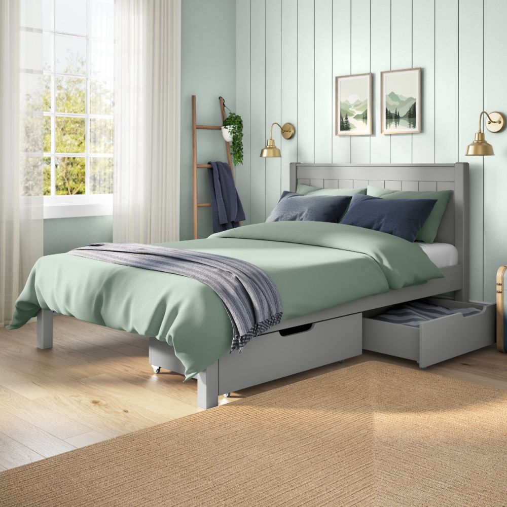 Classic Grey Low End Double With A Pair Of Drawers 135x190cm