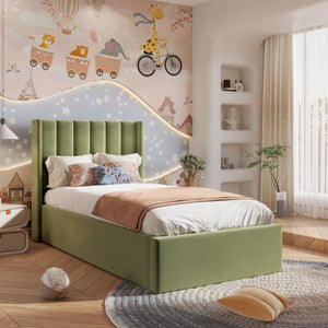 Freya Kids Bed Khaki Green