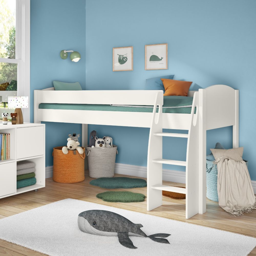 Stompa UNOS Mid Sleeper Frame White